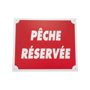 Panneau de signalisation Alu Januel Pêche réservée - 25 x 30 cm