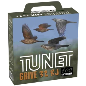 Cartouches de chasse Tunet Grive Pack carton x100 Cal. 12/70