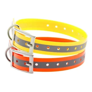 Collier pour chien Country Fluo réfléchissant - 2.5 x 60 cm Orange